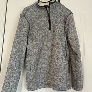 Men's Heather Gray Quarter-Zip Sweater